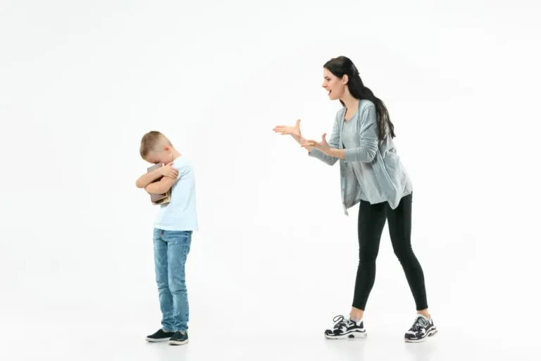 a toxic mom shouts at her young son