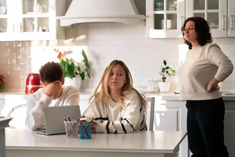 A controlling mother orders her son and daughter