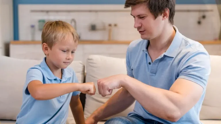 dad making deal with son about some rules