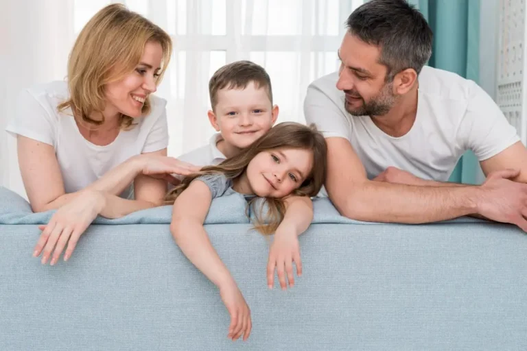 a family spending time together