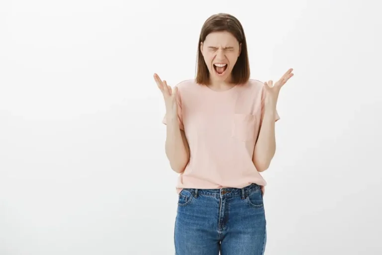 a teen girl screams