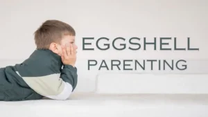 sad kid thinking about his eggshell parents